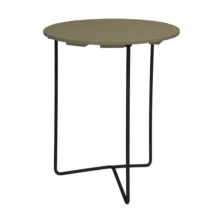 Table 6B Tisch Ø60 cm, Hellgrün Eiche-Schwarz Grythyttan Stålmöbler