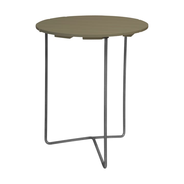 Table 6B Tisch Ø60 cm - Hellgrün Eiche-Verzinkter Stahl - Grythyttan Stålmöbler