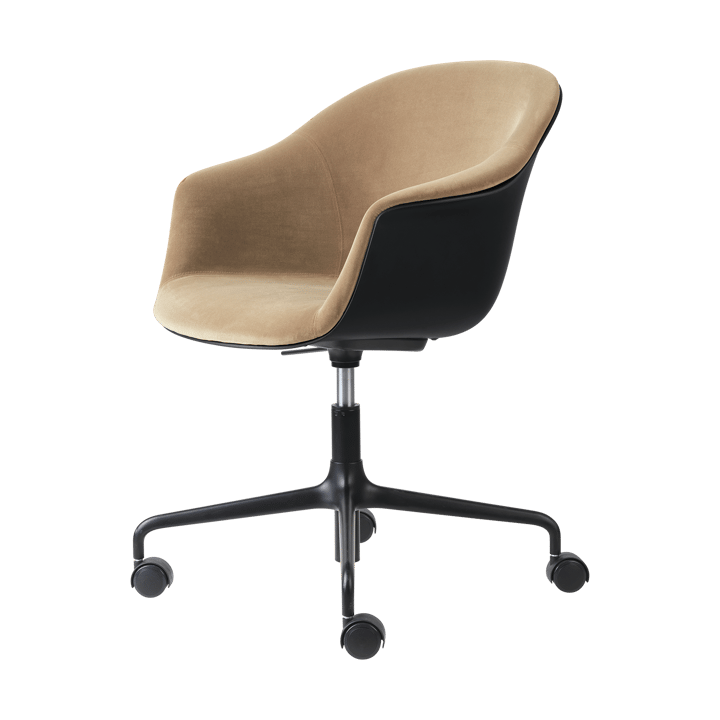 Bat Meeting Chair Bürostuhl vorne gepolstert, Dandy gubi 905 dune-black-black GUBI