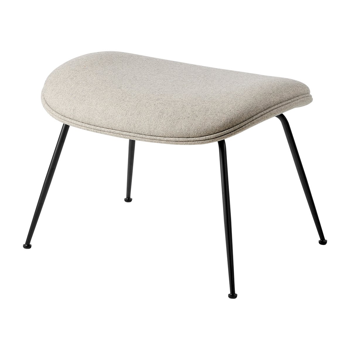 GUBI Beetle Ottoman Fußhocker fully upholstered conic base Plain 0025-black