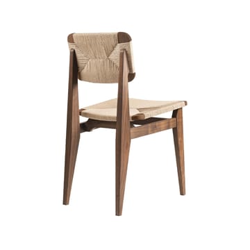 C-Chair Stuhl - American walnut, Sitz und Rückenlehne aus Naturgeflecht - GUBI