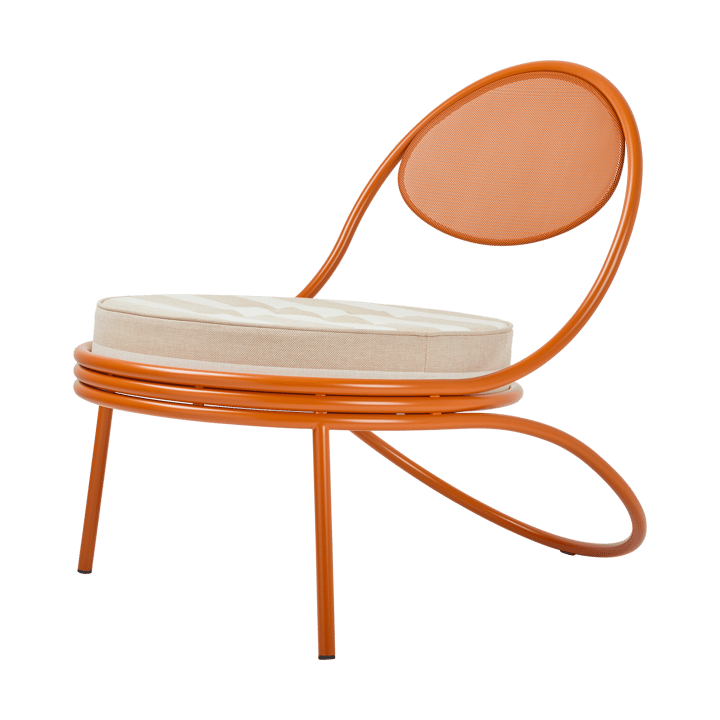 Copacabana Outdoor Lounge Chair gepolsterter Sitz - Leslie stripe limonta 040-international orange - GUBI