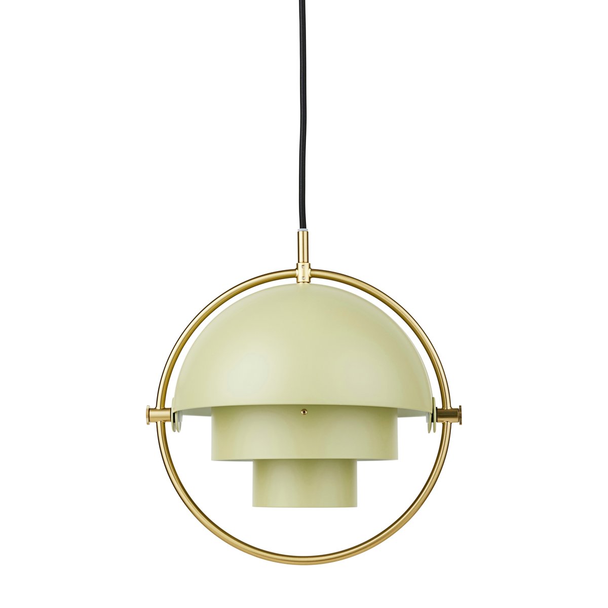 GUBI Multi-Lite Pendelleuchte small Brass-desert sage