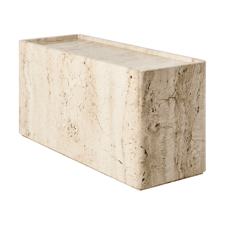 Pietra Beistelltisch 30x80x40 cm - Neutral white travertine - GUBI