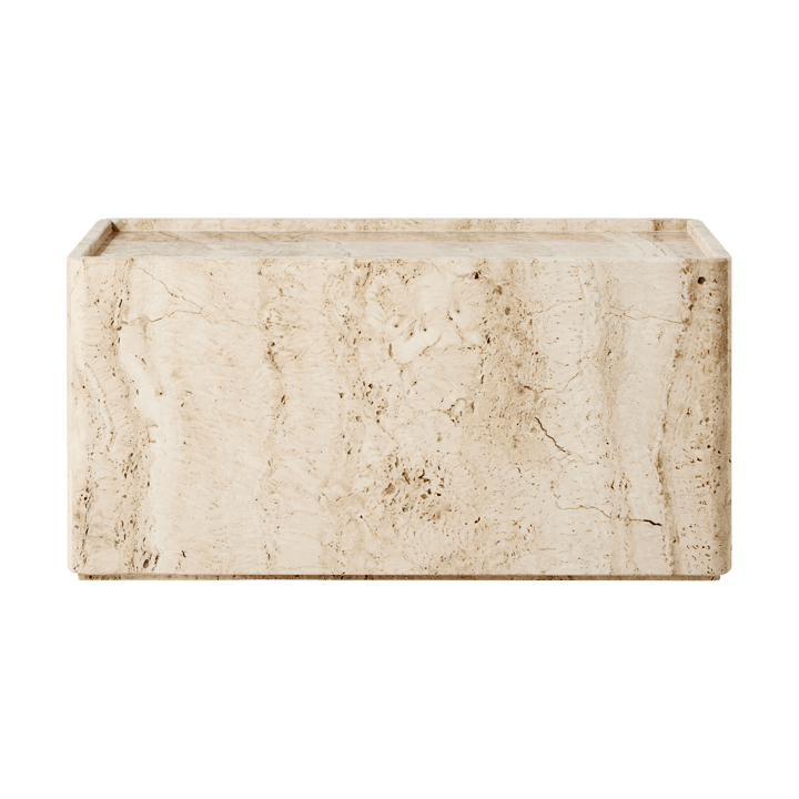 Pietra Beistelltisch 30x80x40 cm, Neutral white travertine GUBI