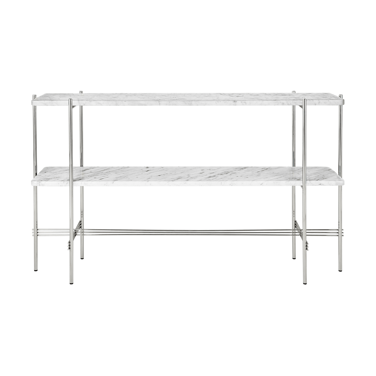 GUBI TS Console Beistelltisch 120x30x72 cm White carrara marble-Stahl