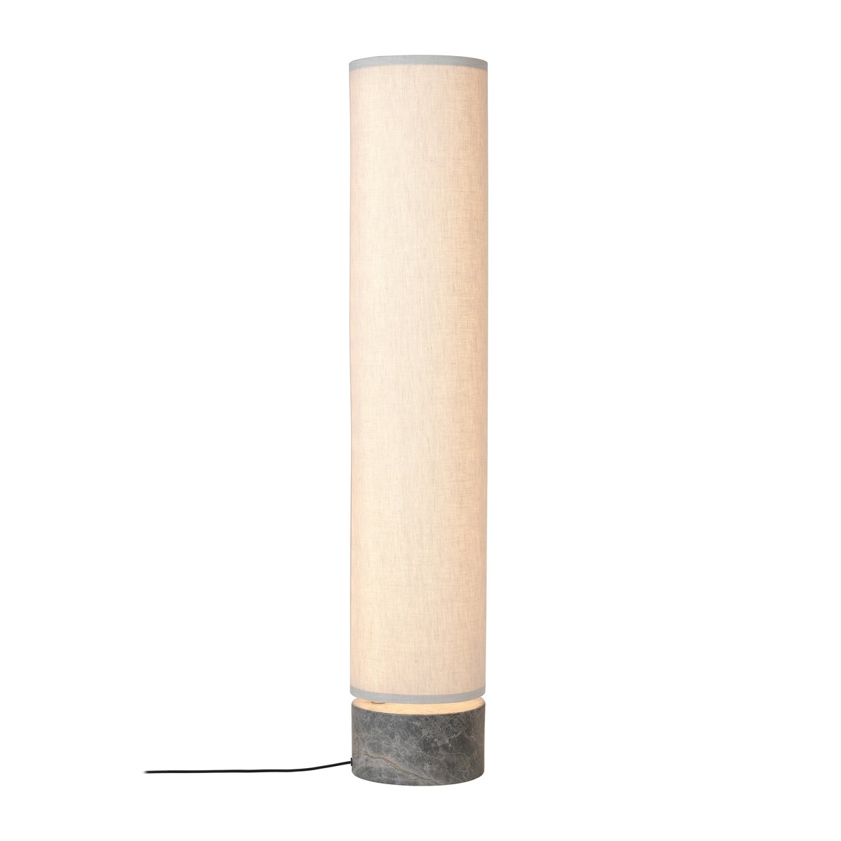 GUBI Unbound Stehleuchte 120cm Canvas-Grauer Marmor