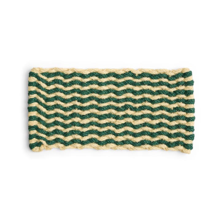 Coco Stripe Wave Fußabstreifer - Dark green-white - HAY