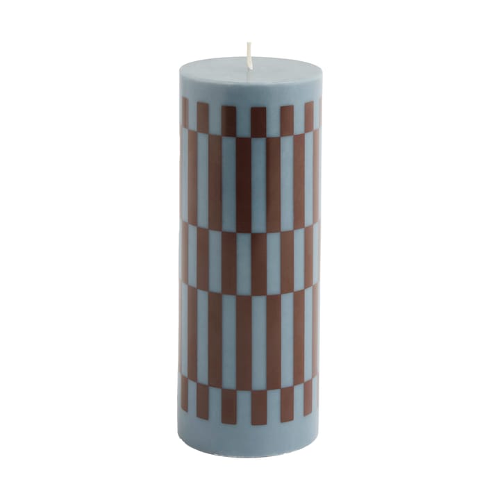 Column Candle Blockkerze Medium 20 cm - Anthrachite-bordeaux - HAY