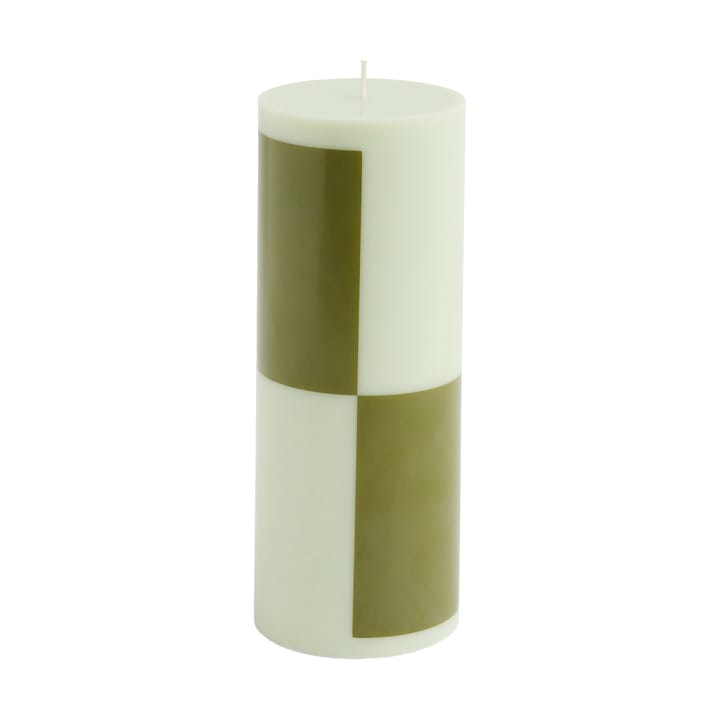 Column Candle Blockkerze Medium 20 cm - Light green-army green - HAY