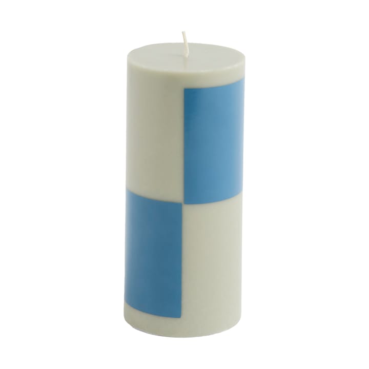 Column Candle Blockkerze small 15cm - Grey-blue - HAY