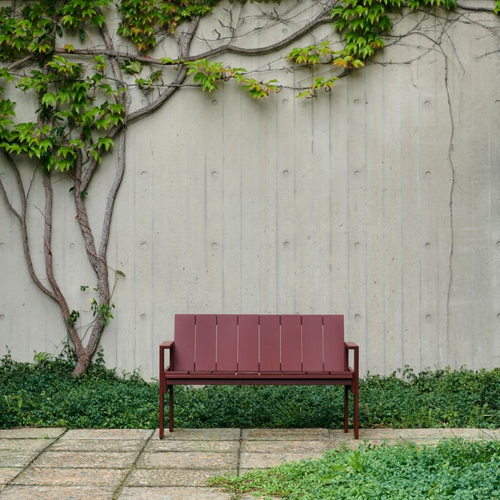 Crate Dining Bench Bank Kiefernholz lackiert, Iron red HAY