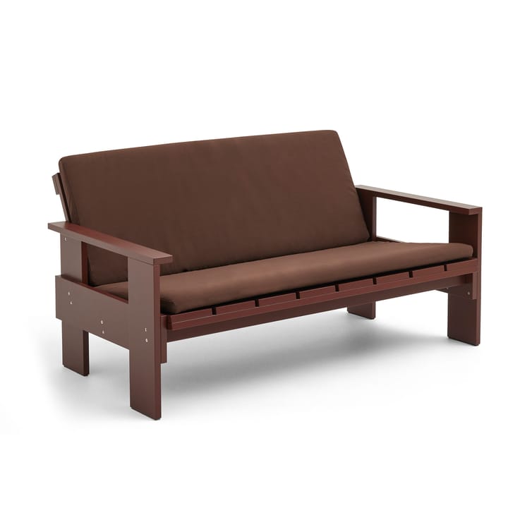 Crate Lounge Sofa Kiefernholz lackiert, Iron red HAY