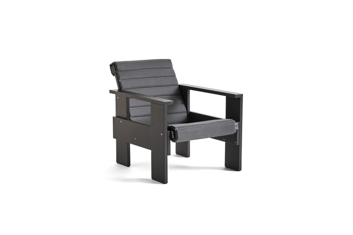 Crate Lounge-Stuhl Kiefernholz lackiert, Black HAY