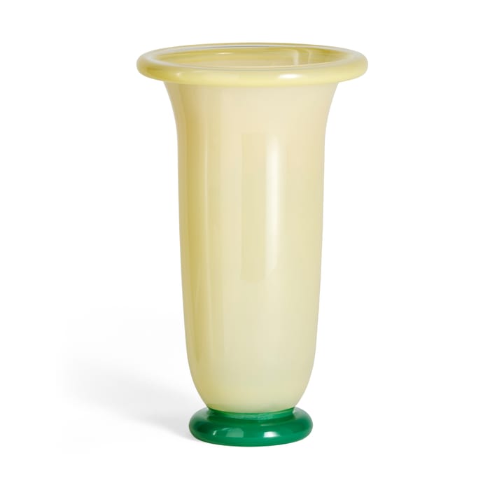 Empire Vase - Large Sand-lemon rim-green base - HAY