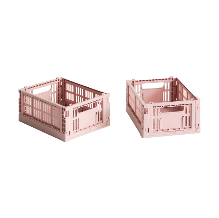 HAY Colour Crate Mini 2er-Pack 13x17 cm - Blush - HAY