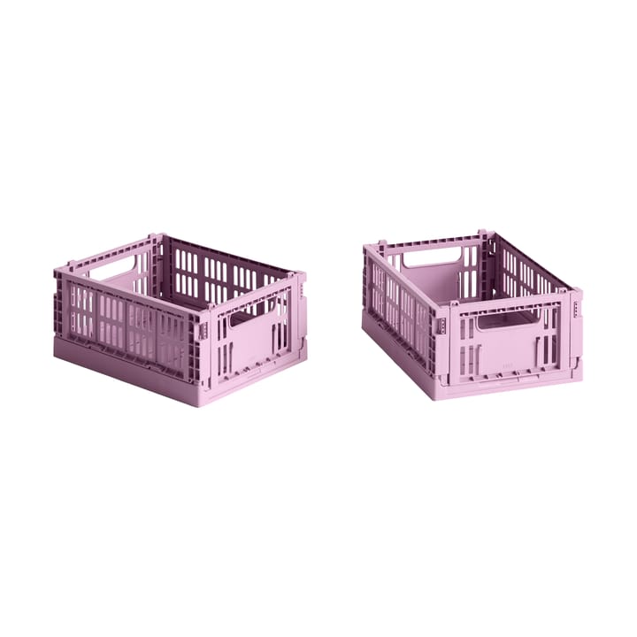 HAY Colour Crate Mini 2er-Pack 13x17 cm - Dusty rose - HAY