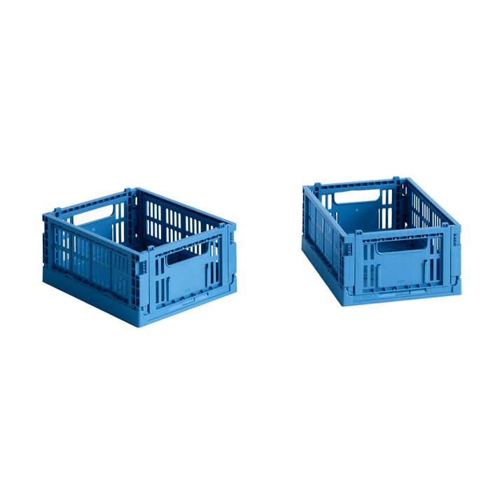 HAY Colour Crate Mini 2er-Pack 13x17 cm - Electric blue - HAY