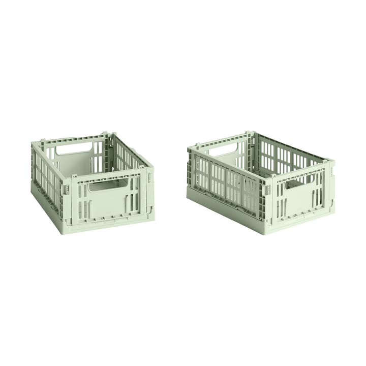 HAY Colour Crate Mini 2er-Pack 13x17 cm - Mint - HAY