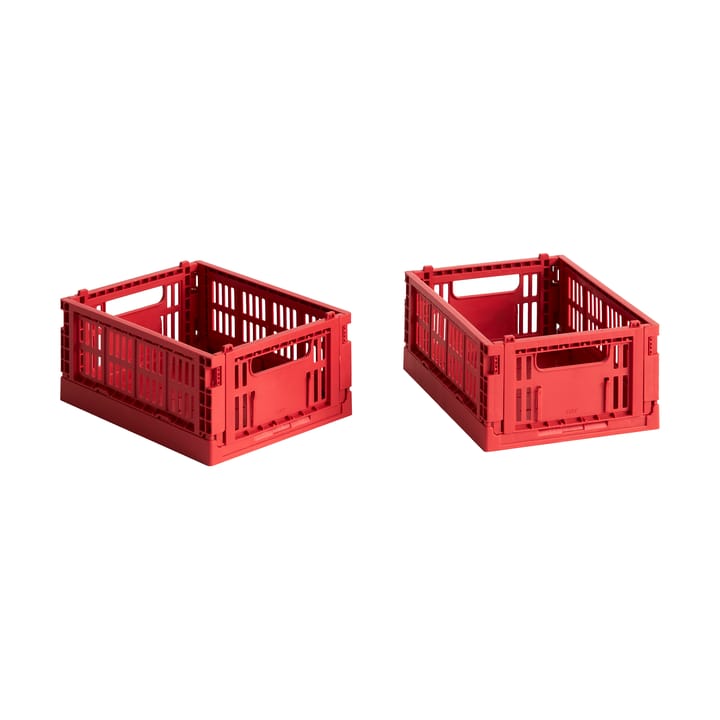 HAY Colour Crate Mini 2er-Pack 13x17 cm - Red - HAY