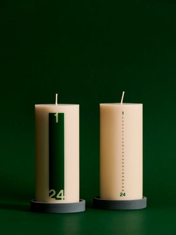 Kalender Kerze und Laterne 6,8 cm - Bold Off white-green - HAY