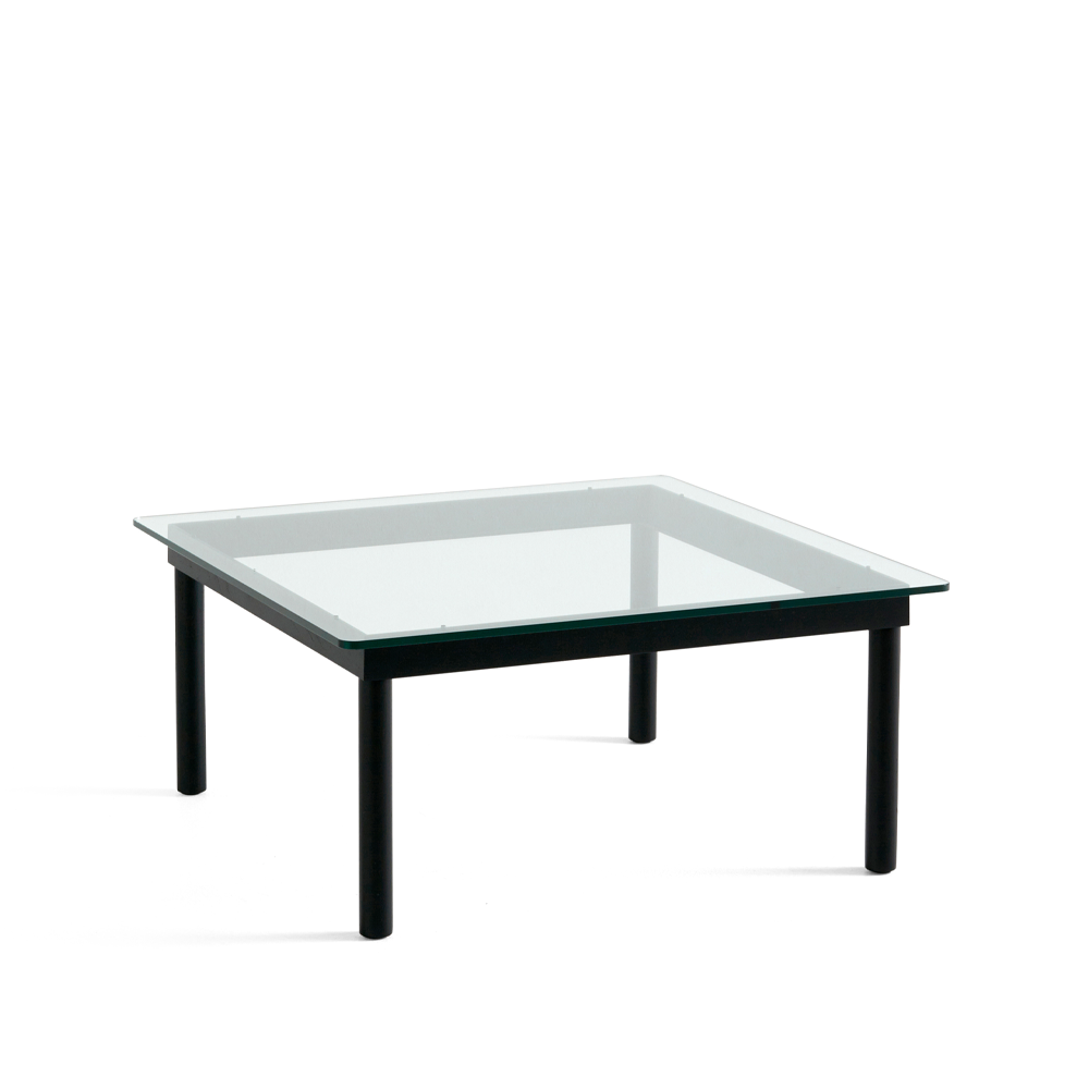 HAY Kofi Couchtisch Black oak-clear glass, 80 cm