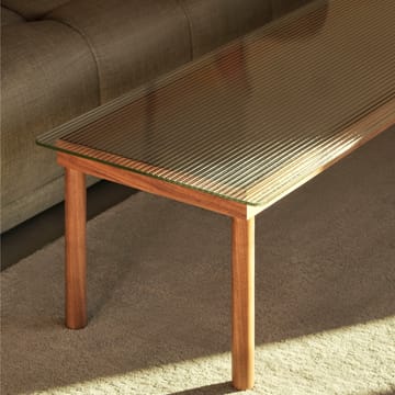 Kofi Couchtisch - Oak-clear glass, 100 cm - HAY