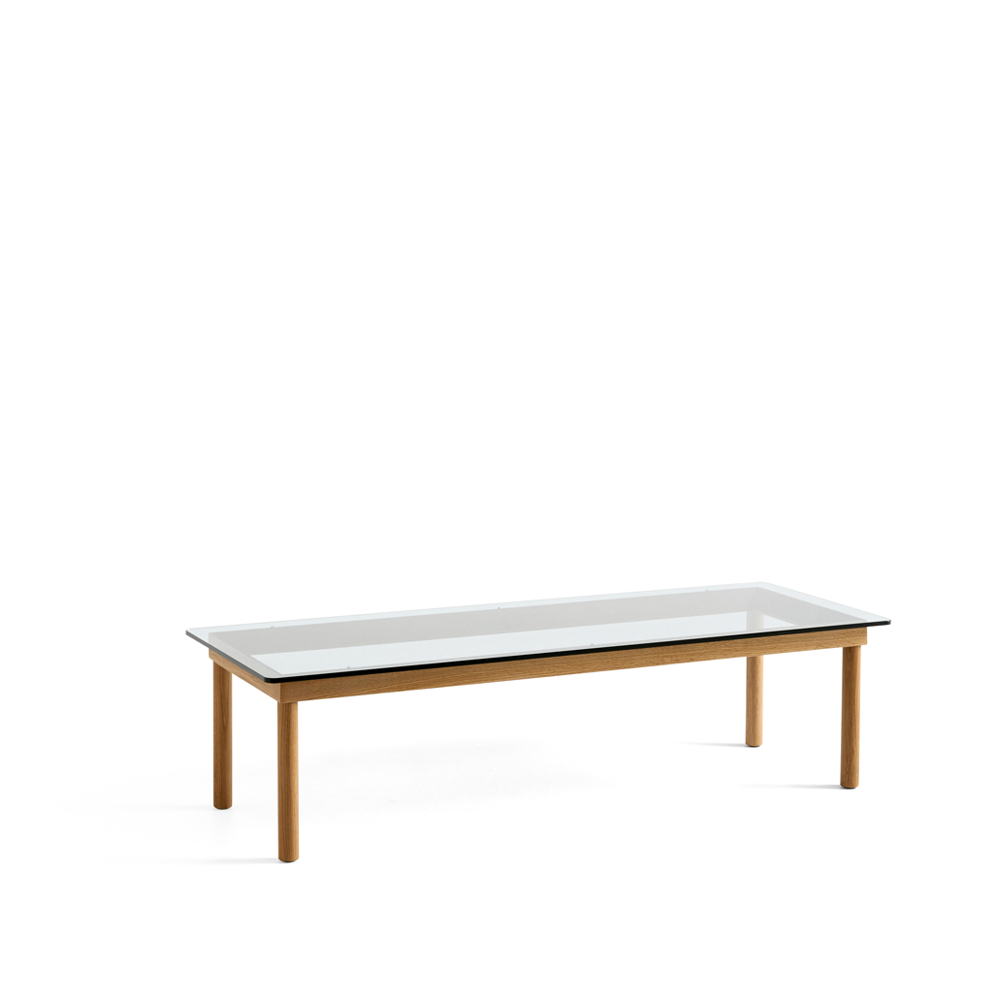 HAY Kofi Couchtisch Oak-clear glass, 50 cm