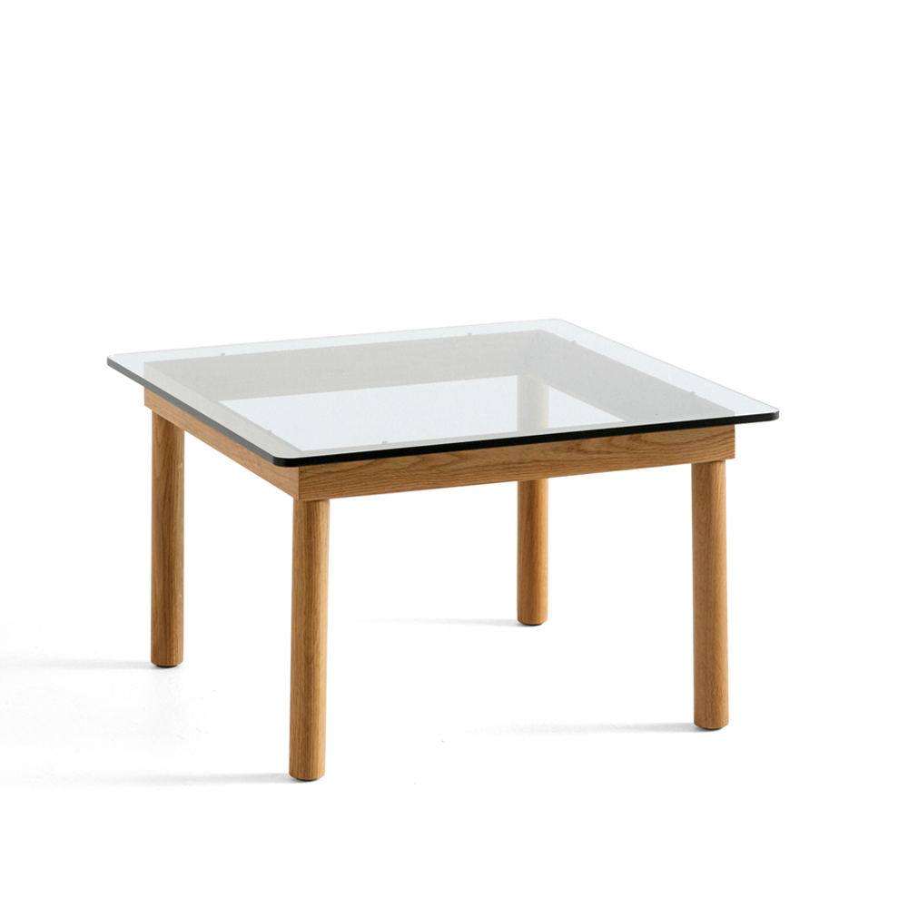 HAY Kofi Couchtisch Oak-clear glass, 60 cm