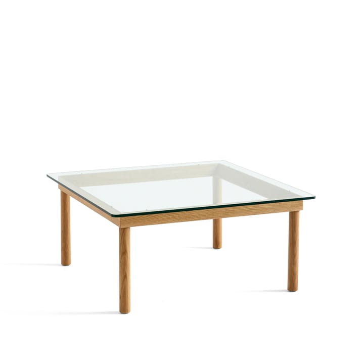 Kofi Couchtisch - Oak-clear glass, 80 cm - HAY