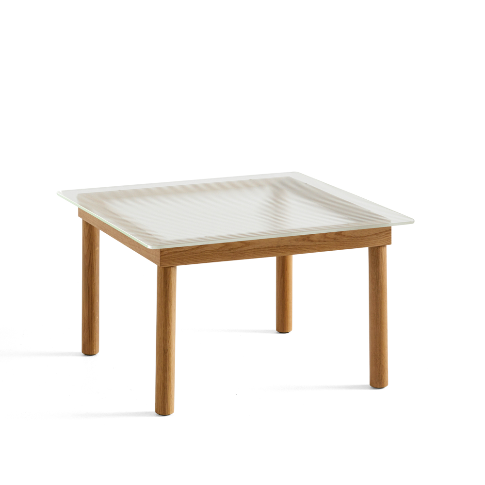 HAY Kofi Couchtisch Oak-ribbed glass, 60 cm