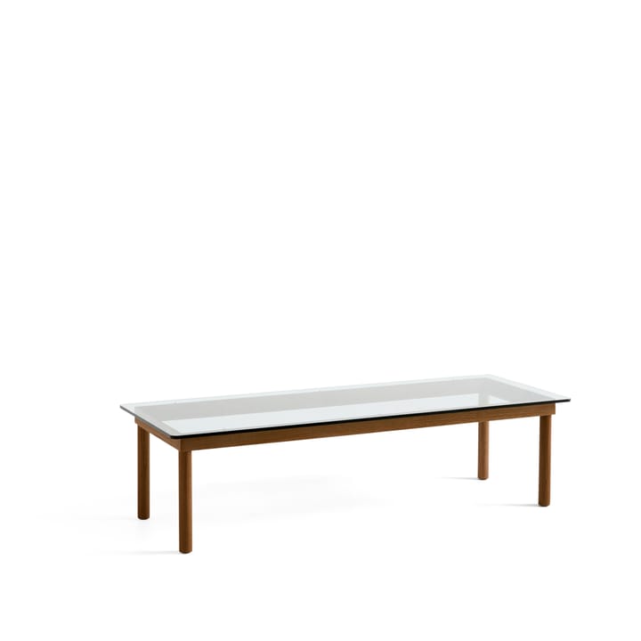 Kofi Couchtisch - Walnut-clear glass, 50 cm - HAY