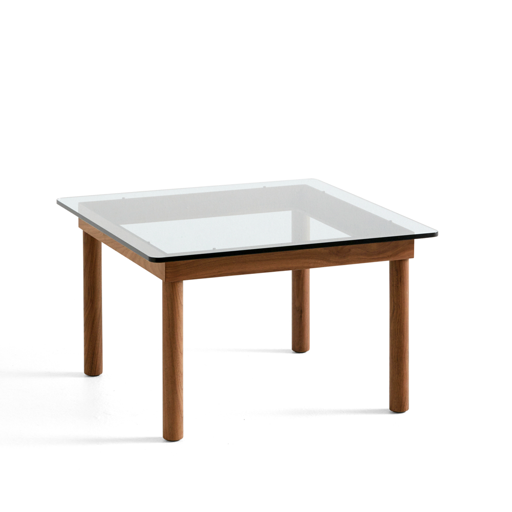 HAY Kofi Couchtisch Walnut-clear glass, 60 cm