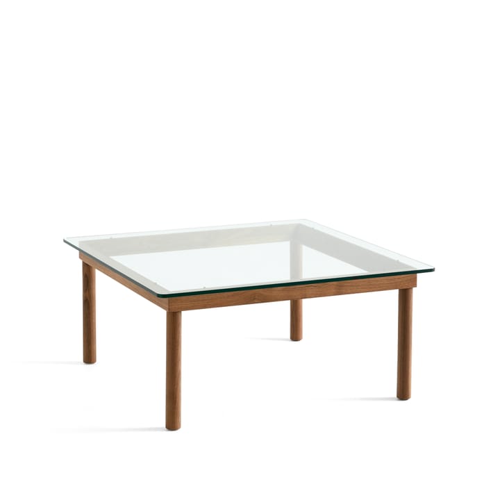 Kofi Couchtisch - Walnut-clear glass, 80 cm - HAY