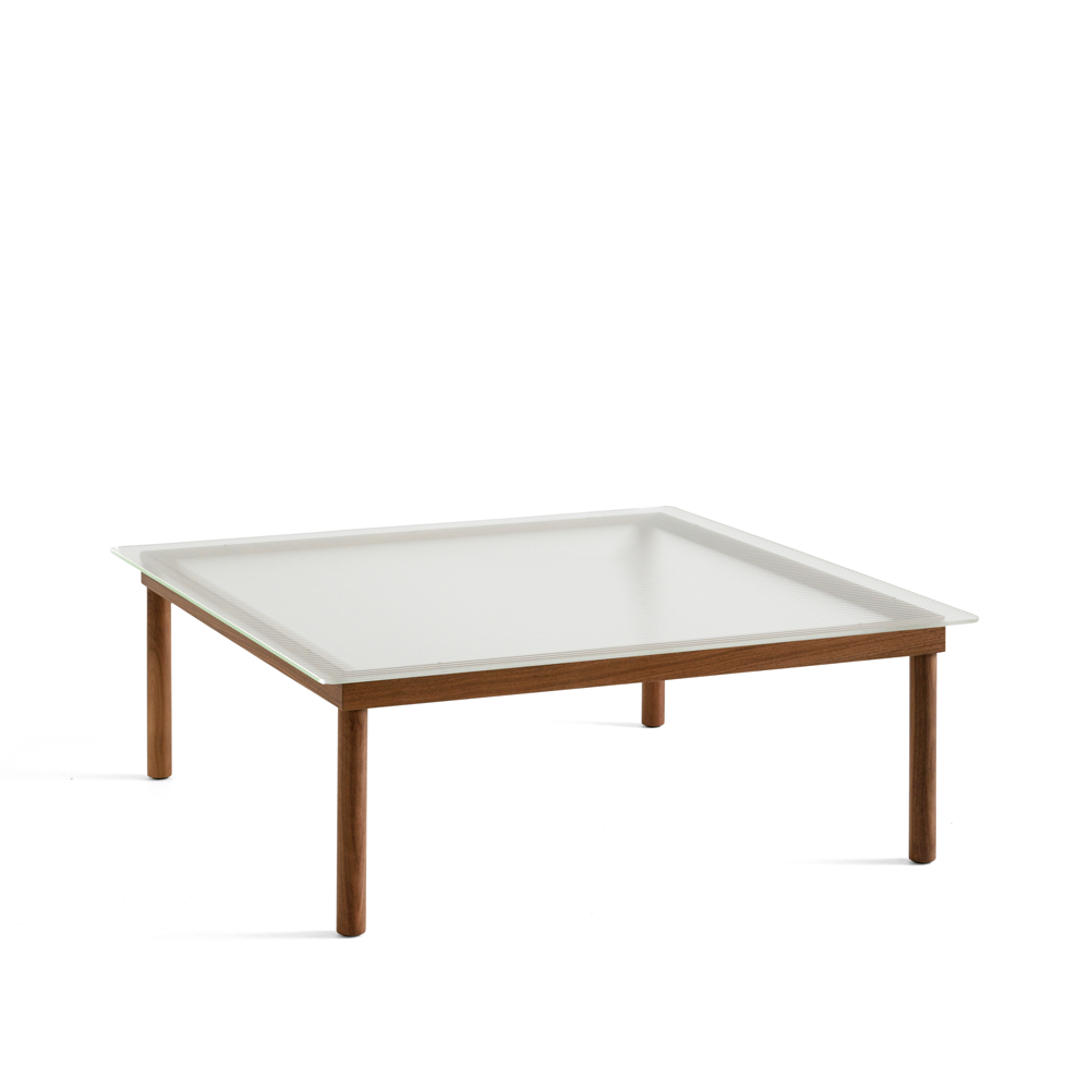 HAY Kofi Couchtisch Walnut-ribbed glass, 100 cm