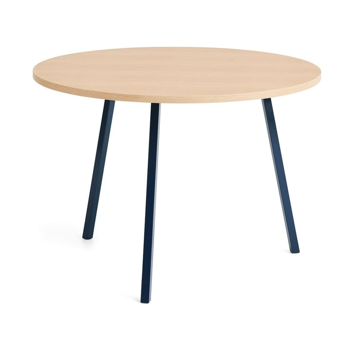 Loop Stand Esstisch Ø105 cm - Deep blue-clear lacq. oak - HAY