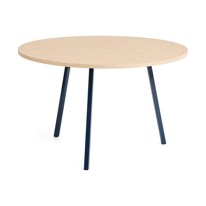 Loop Stand Esstisch Ø120 cm - Deep blue-clear lacq. oak - HAY