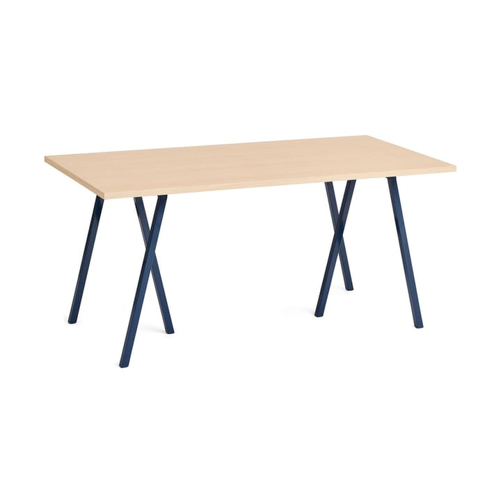 Loop Stand Esstisch 77,5x160 cm - Deep blue-clear lacq. oak - HAY