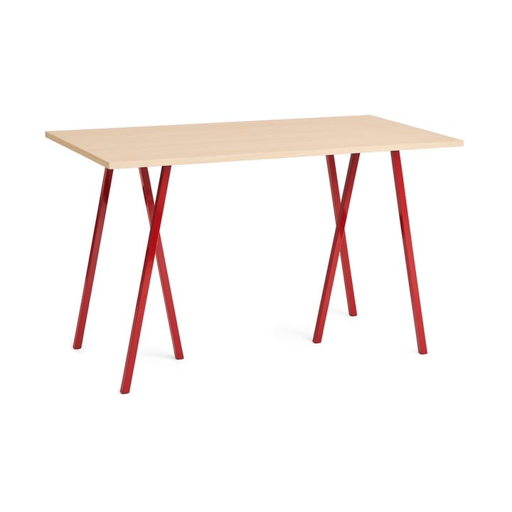 Loop Stand Esstisch 77,5x160 cm - Maroon red-clear lacq. oak - HAY