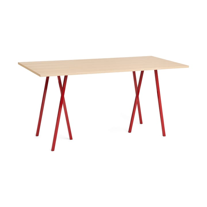 Loop Stand Esstisch 92,5x200 cm - Maroon red-clear lacq. oak - HAY