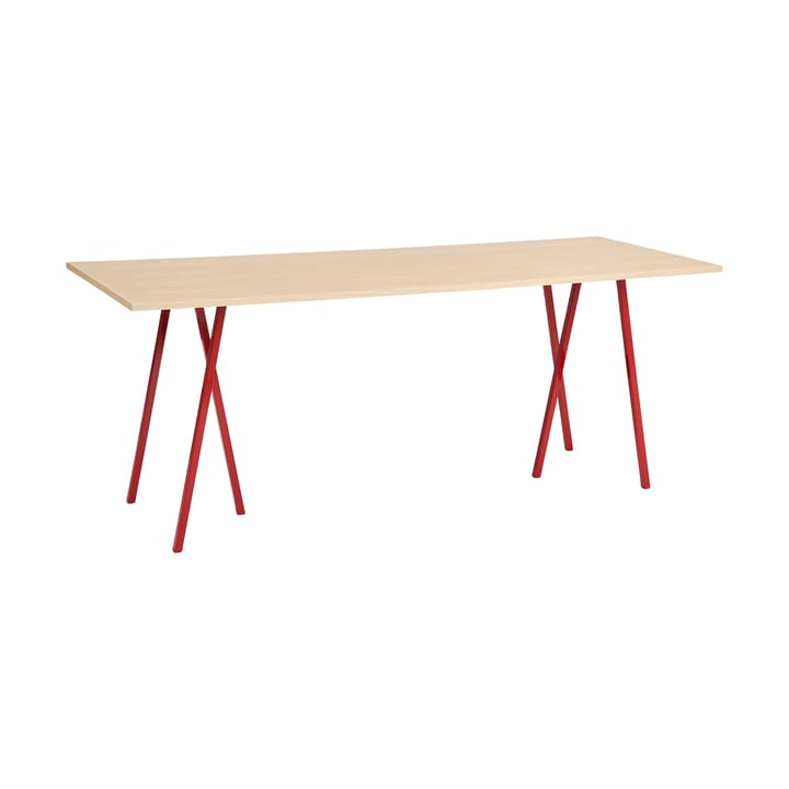 Loop Stand Esstisch 92,5x250 cm - Maroon red-clear lacq. oak - HAY