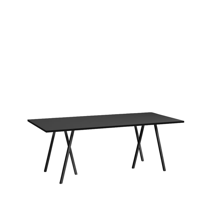 Loop Stand Esstisch - Black linoleum-black, 200 cm - HAY