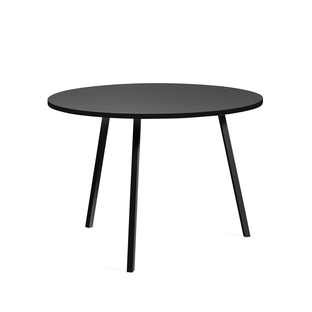 HAY Loop Stand Esstisch rund Black linoleum-black, Ø105 cm