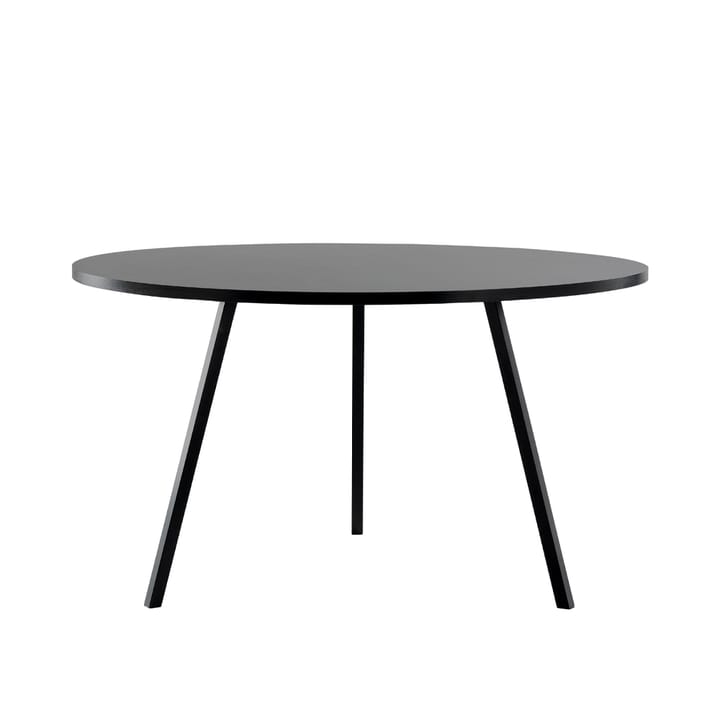 Loop Stand Esstisch rund - Black linoleum-black, Ø120 cm - HAY