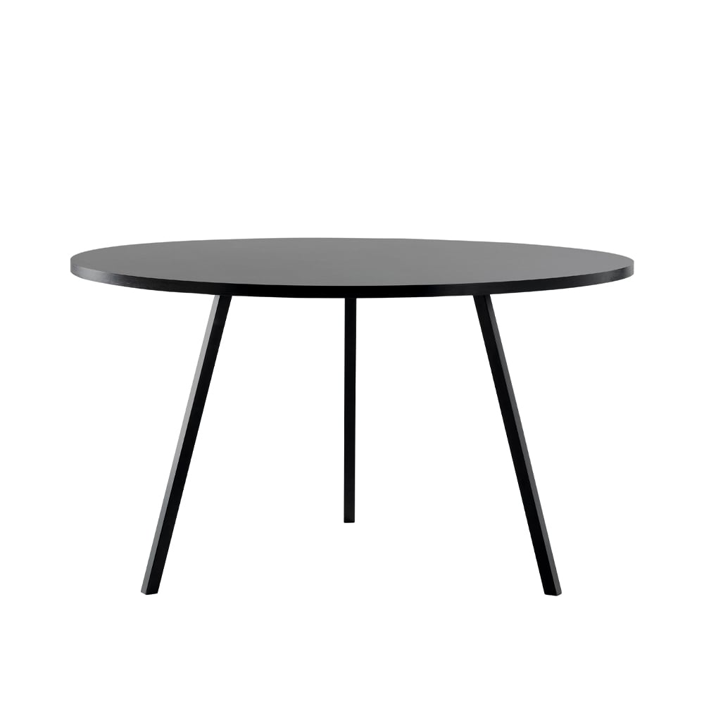 HAY Loop Stand Esstisch rund Black linoleum-black, Ø120 cm