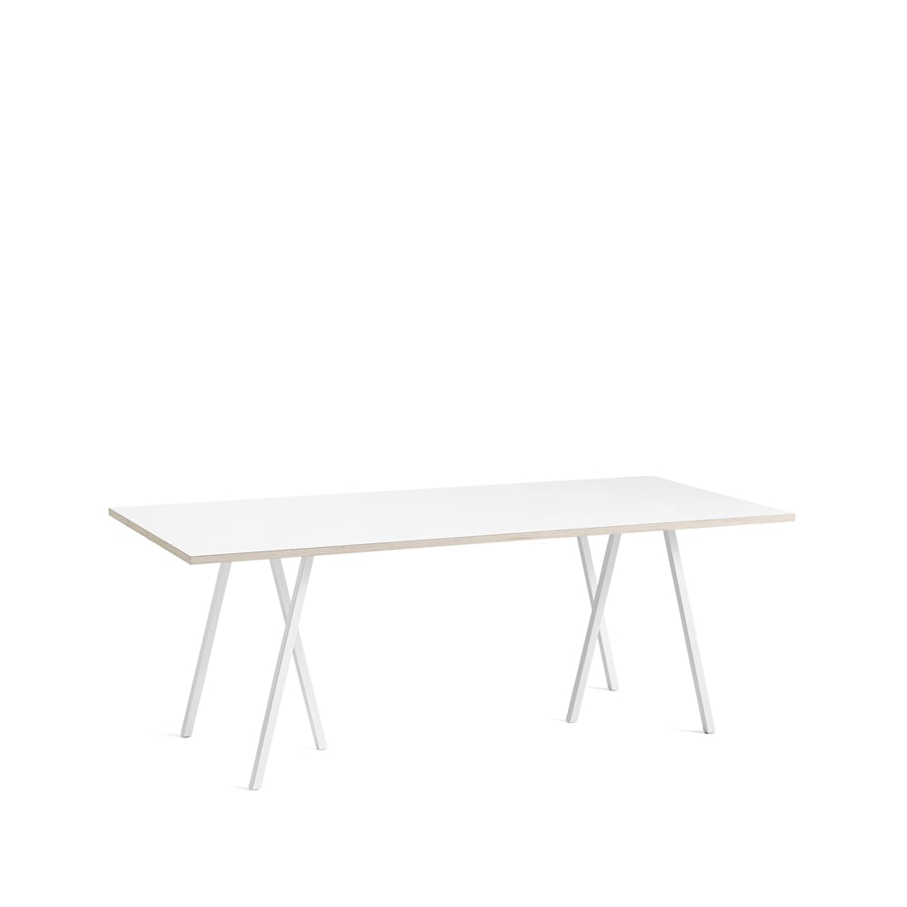 HAY Loop Stand Esstisch White laminate-white, 200 cm