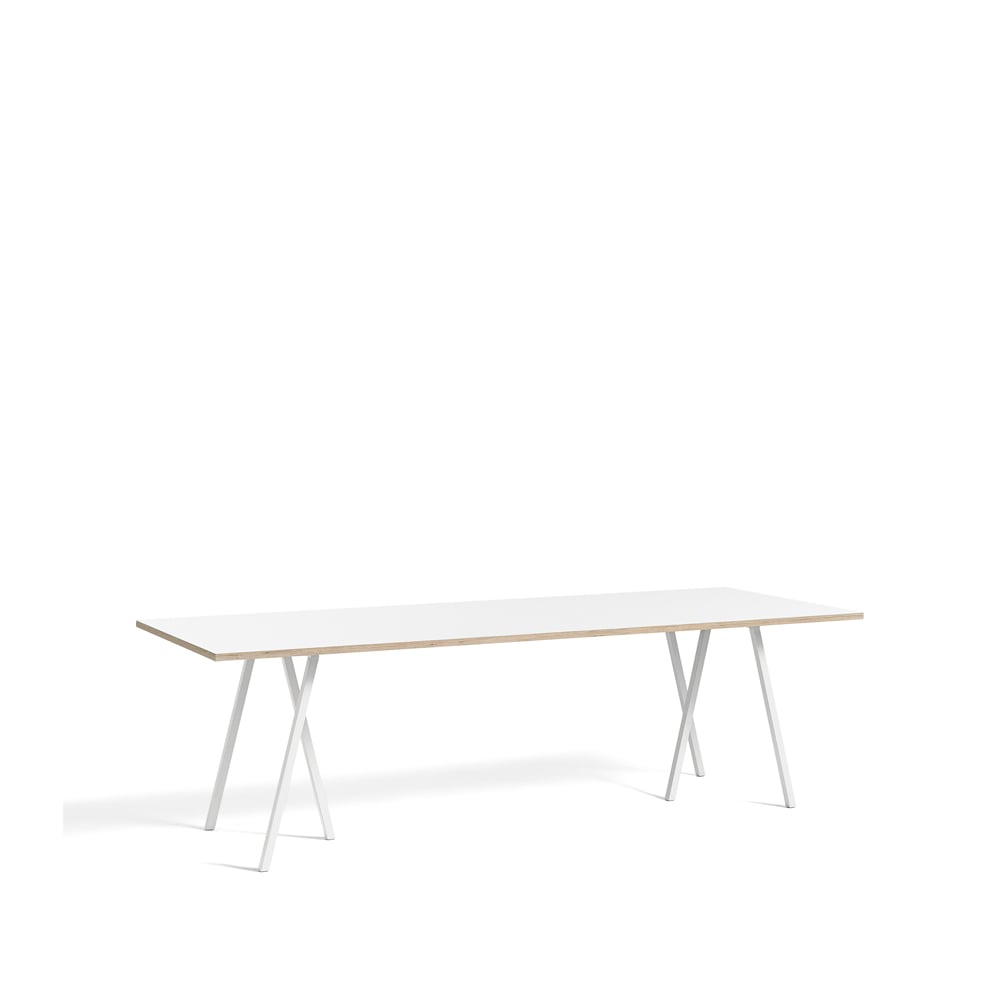 HAY Loop Stand Esstisch White laminate-white, 250 cm