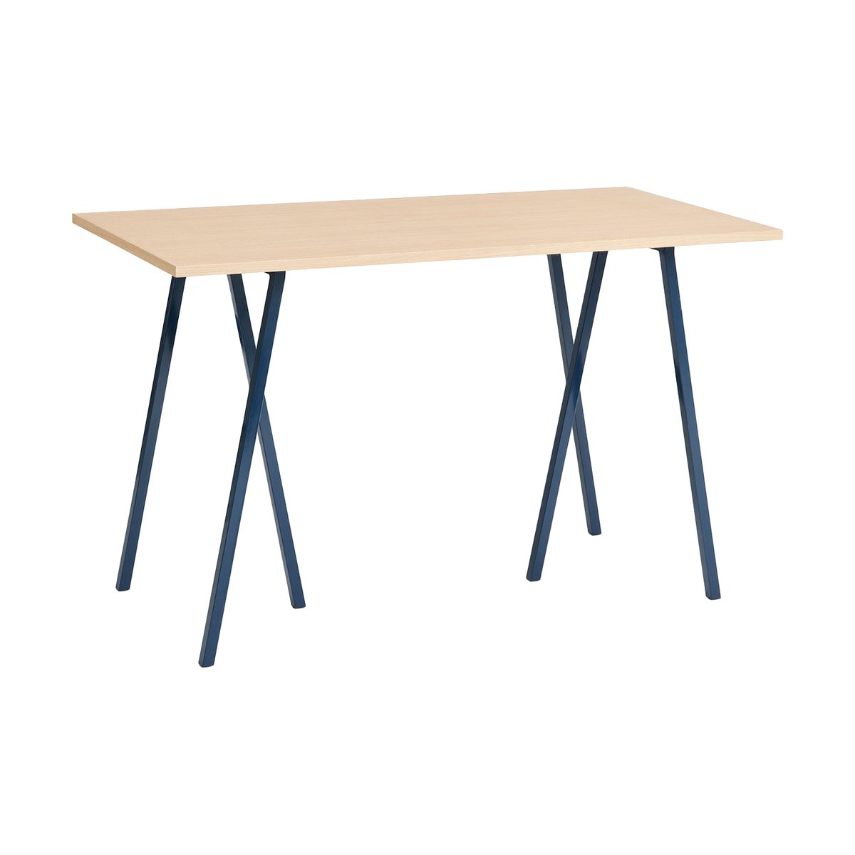 HAY Loop Stand incl. support Bartisch 77,5x160 cm Deep blue-clear lacq. oak