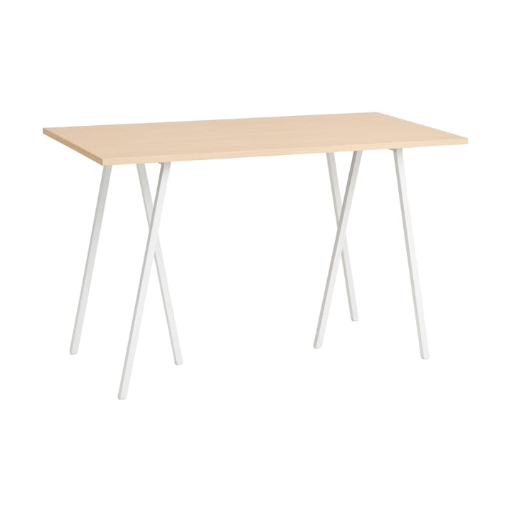 Loop Stand incl. support Bartisch 77,5x160 cm - White-clear lacq. oak - HAY