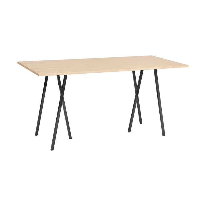 Loop Stand incl. support Bartisch 92,5x200 cm - Black-clear lacq. oak - HAY